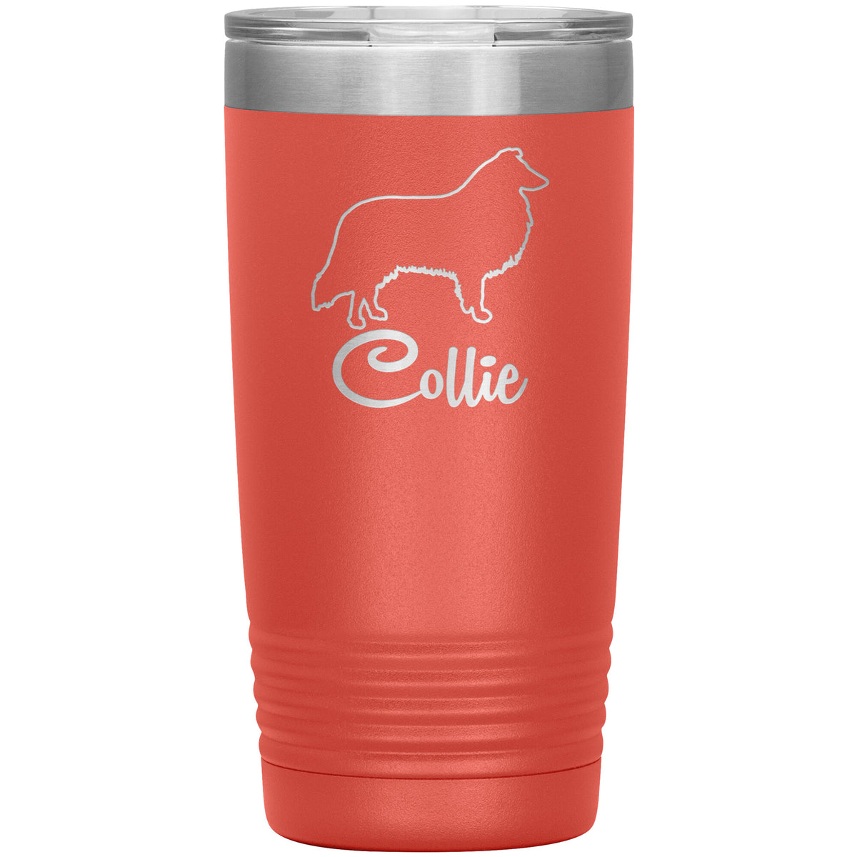 Collie Dog Outlined Silhouette 20oz Insulated Tumbler