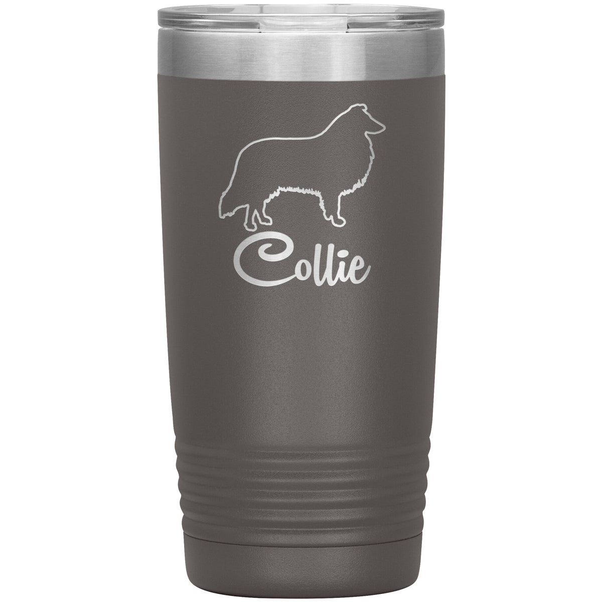 Collie Dog Outlined Silhouette 20oz Insulated Tumbler