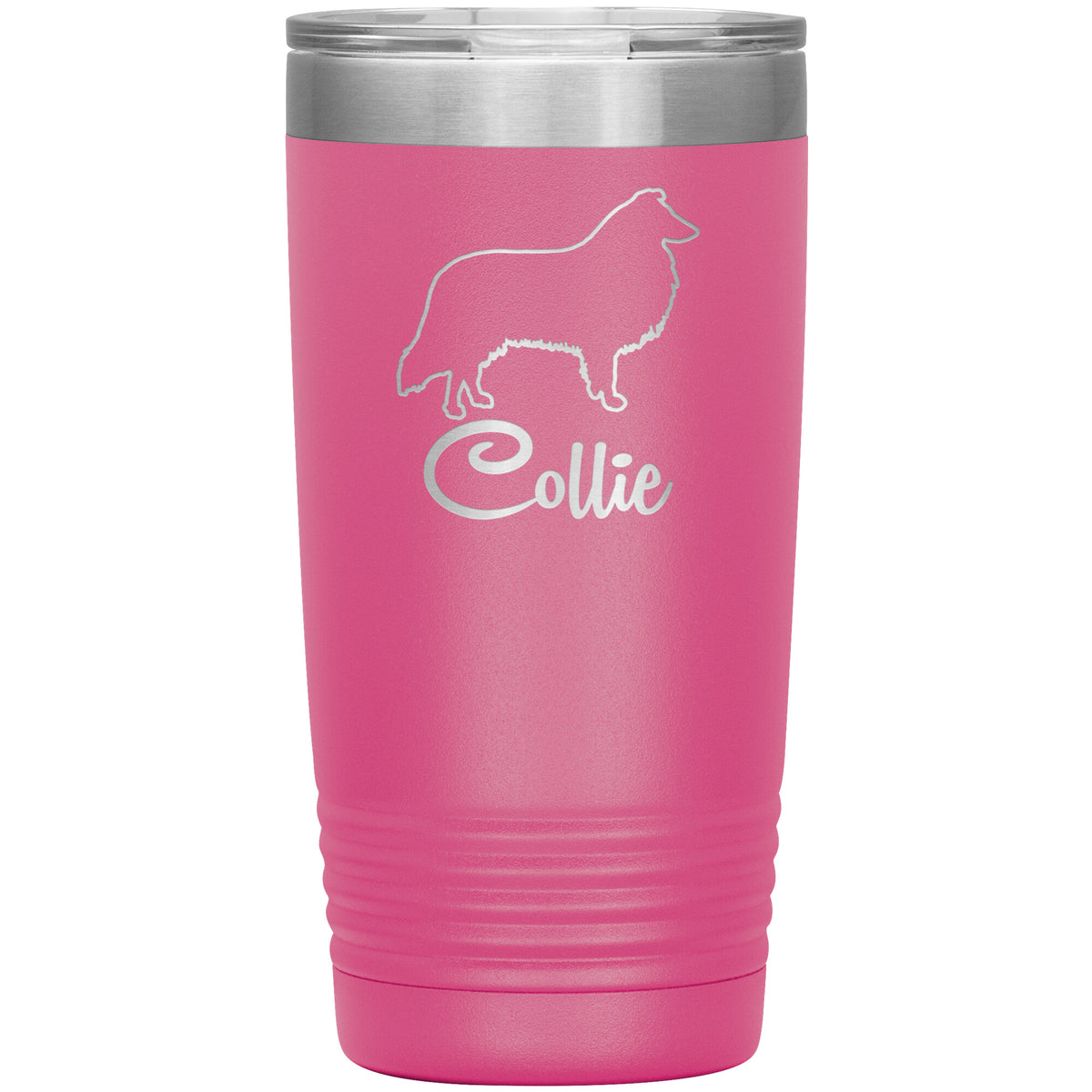 Collie Dog Outlined Silhouette 20oz Insulated Tumbler
