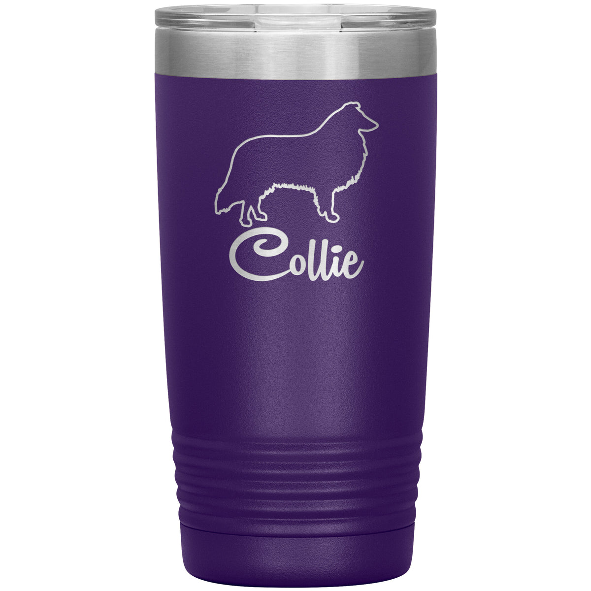 Collie Dog Outlined Silhouette 20oz Insulated Tumbler