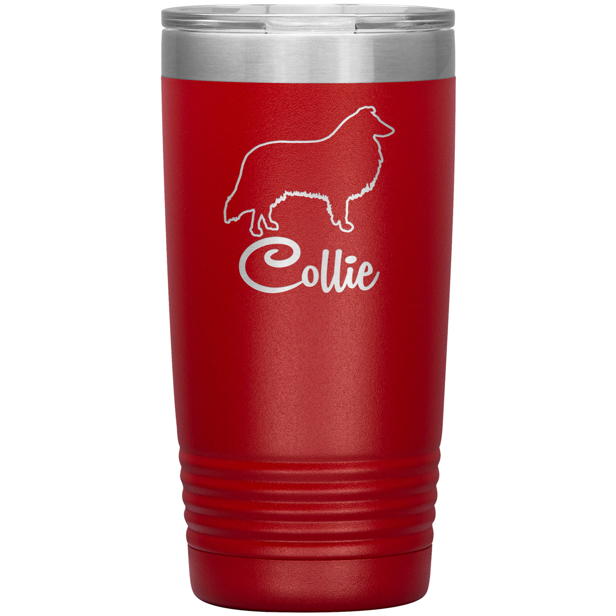 Collie Dog Outlined Silhouette 20oz Insulated Tumbler