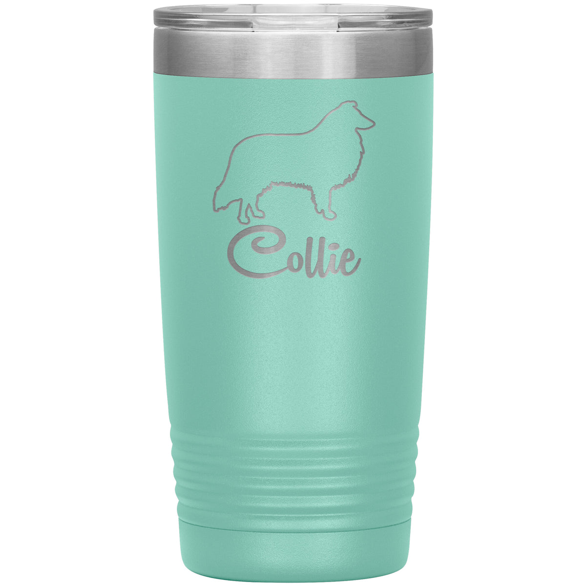 Collie Dog Outlined Silhouette 20oz Insulated Tumbler