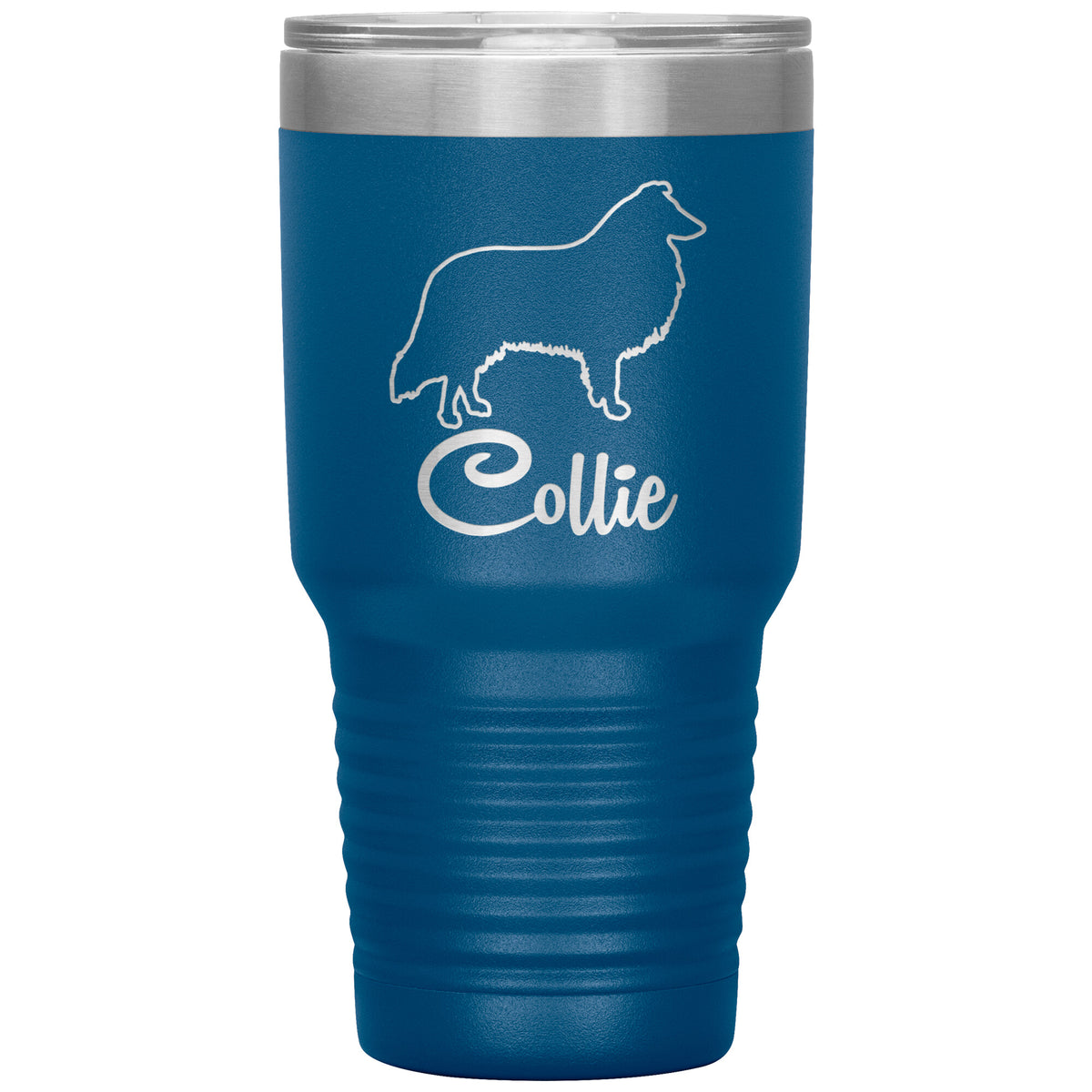 Collie Dog Outlined Silhouette 30oz Insulated Tumbler