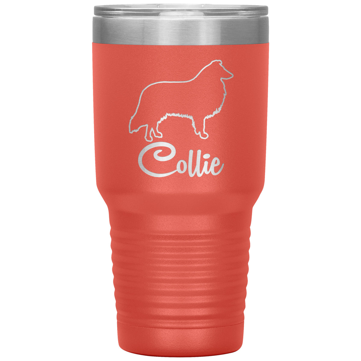 Collie Dog Outlined Silhouette 30oz Insulated Tumbler