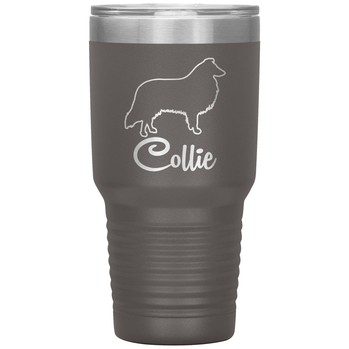 Collie Dog Outlined Silhouette 30oz Insulated Tumbler