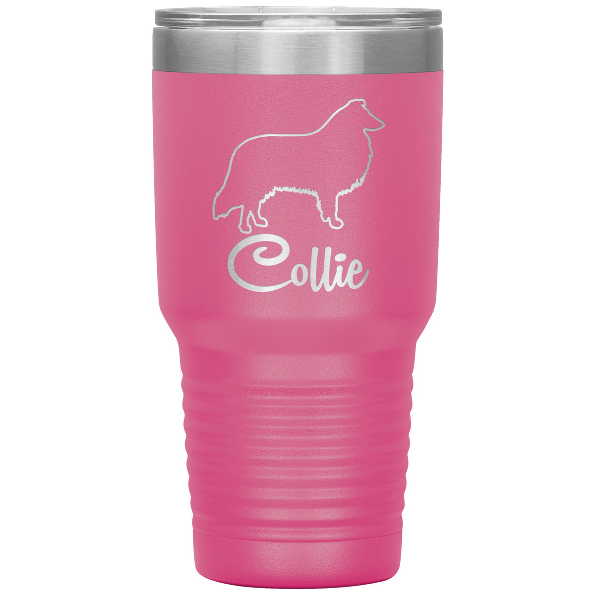 Collie Dog Outlined Silhouette 30oz Insulated Tumbler
