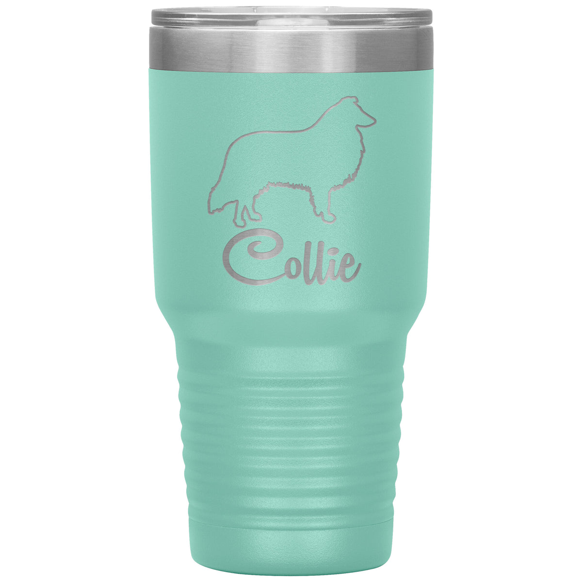 Collie Dog Outlined Silhouette 30oz Insulated Tumbler
