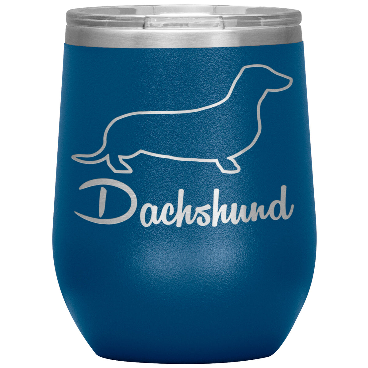 Dachshund Dog Outlined Silhouette 12oz Wine Insulated Tumbler