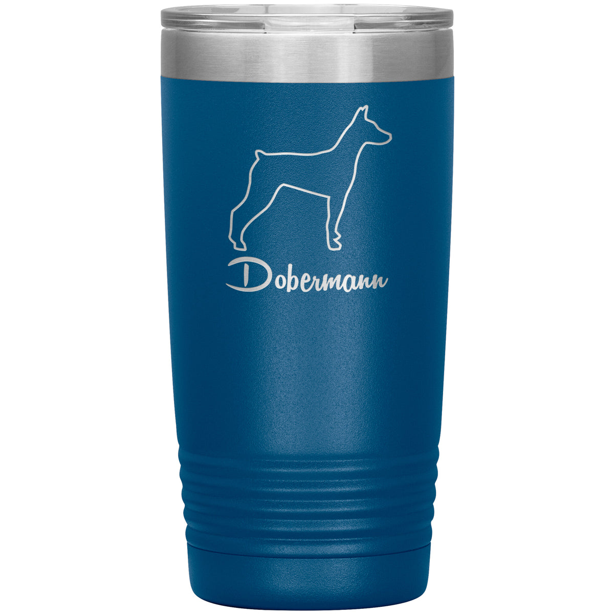 Dobermann Dog Outlined Silhouette 20oz Insulated Tumbler