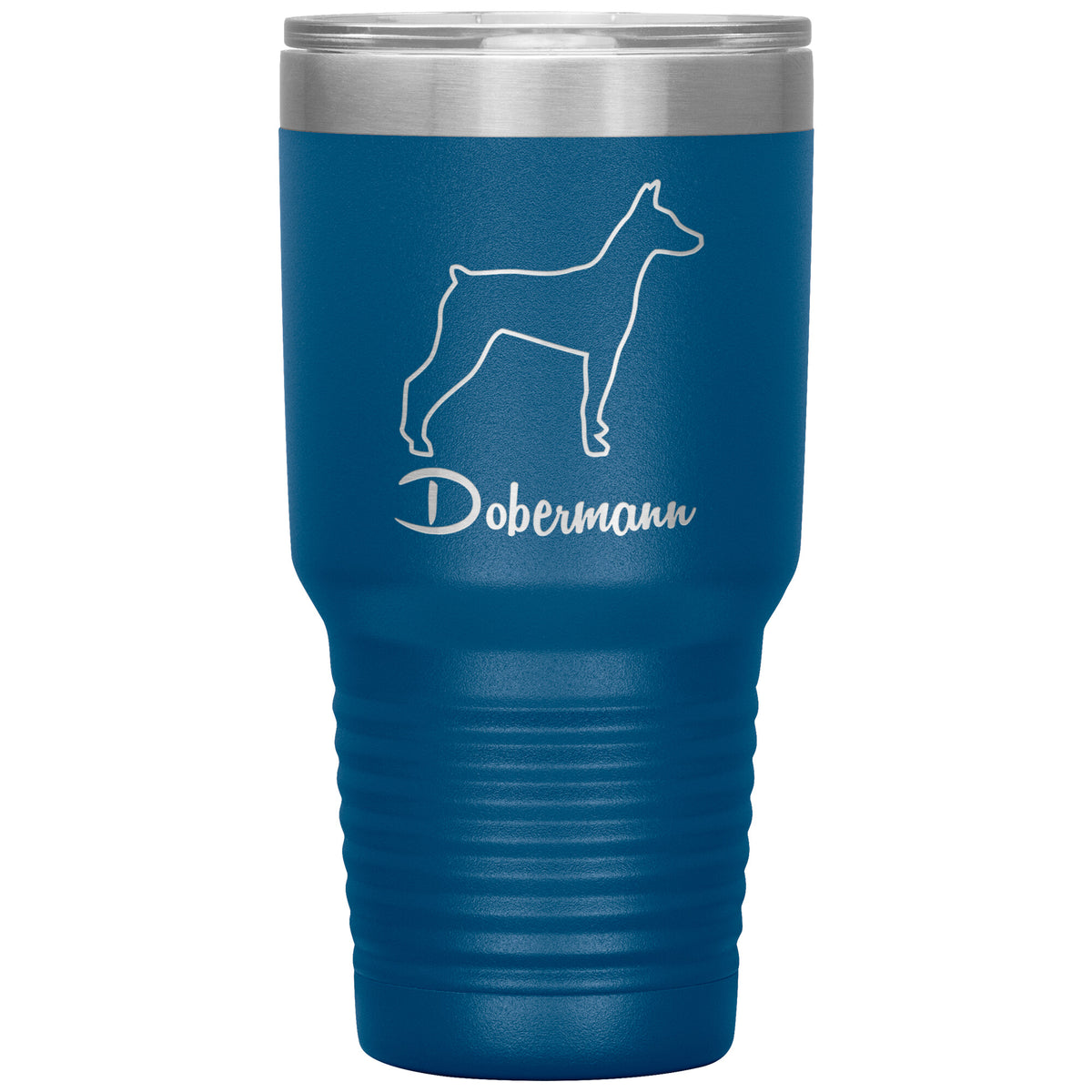 Dobermann Dog Outlined Silhouette 30oz Insulated Tumbler