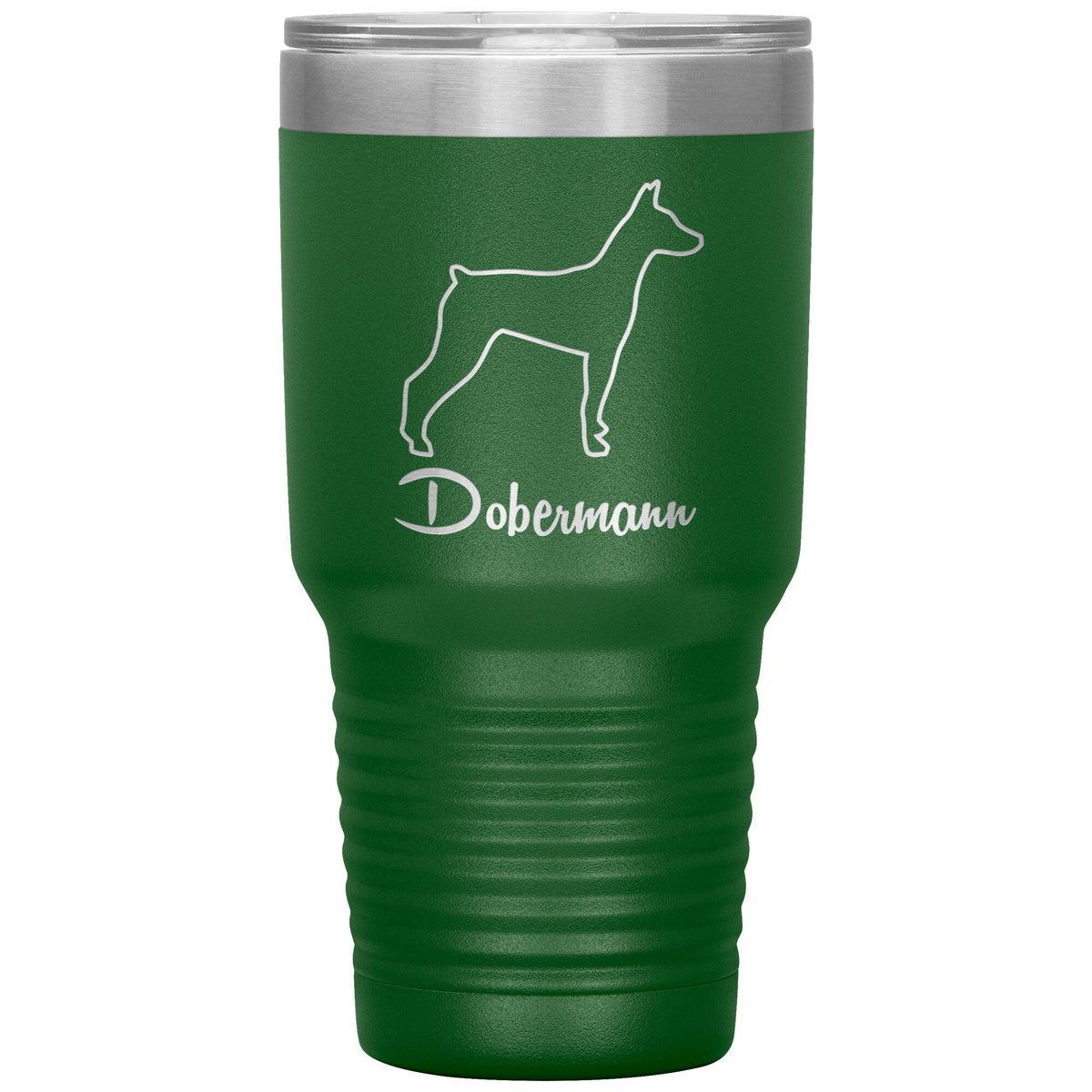 Dobermann Dog Outlined Silhouette 30oz Insulated Tumbler