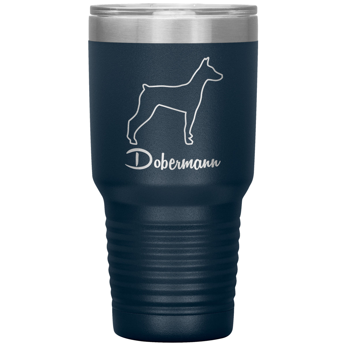 Dobermann Dog Outlined Silhouette 30oz Insulated Tumbler