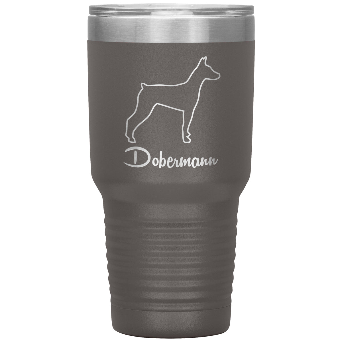 Dobermann Dog Outlined Silhouette 30oz Insulated Tumbler