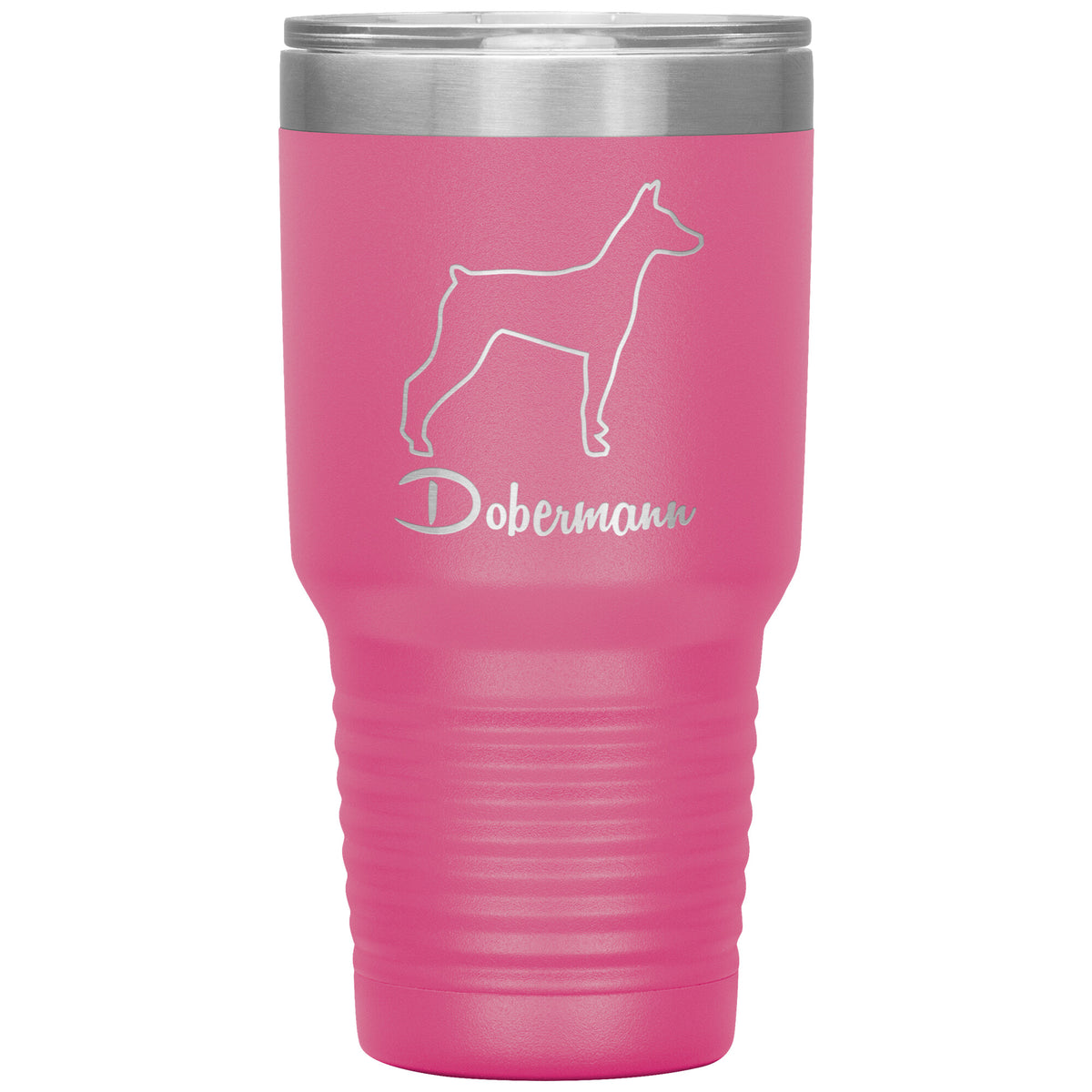 Dobermann Dog Outlined Silhouette 30oz Insulated Tumbler