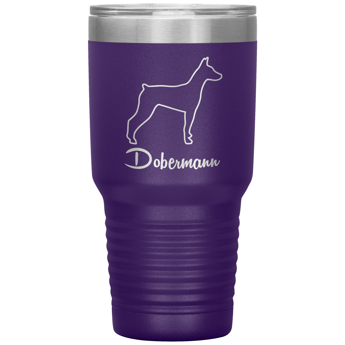 Dobermann Dog Outlined Silhouette 30oz Insulated Tumbler