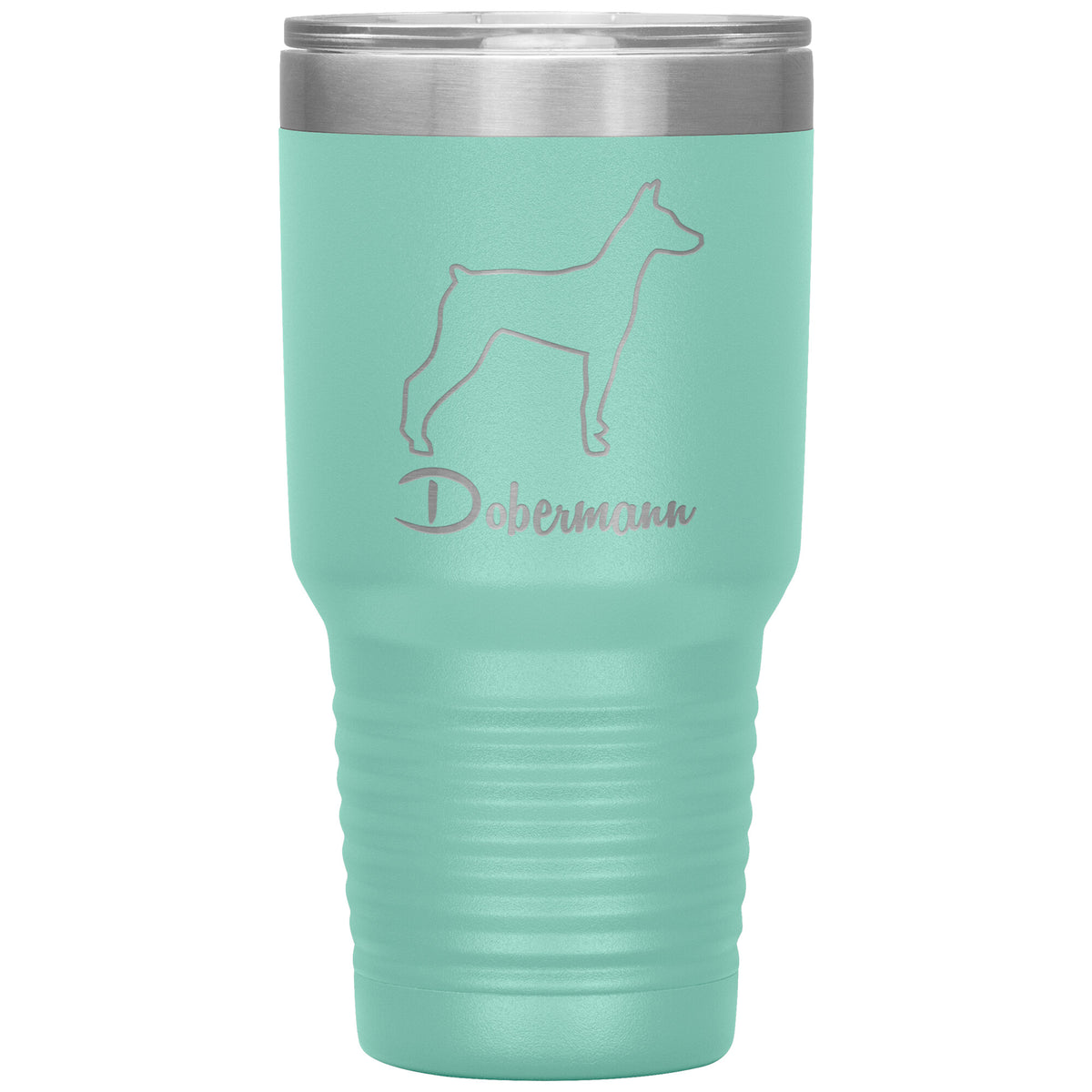 Dobermann Dog Outlined Silhouette 30oz Insulated Tumbler