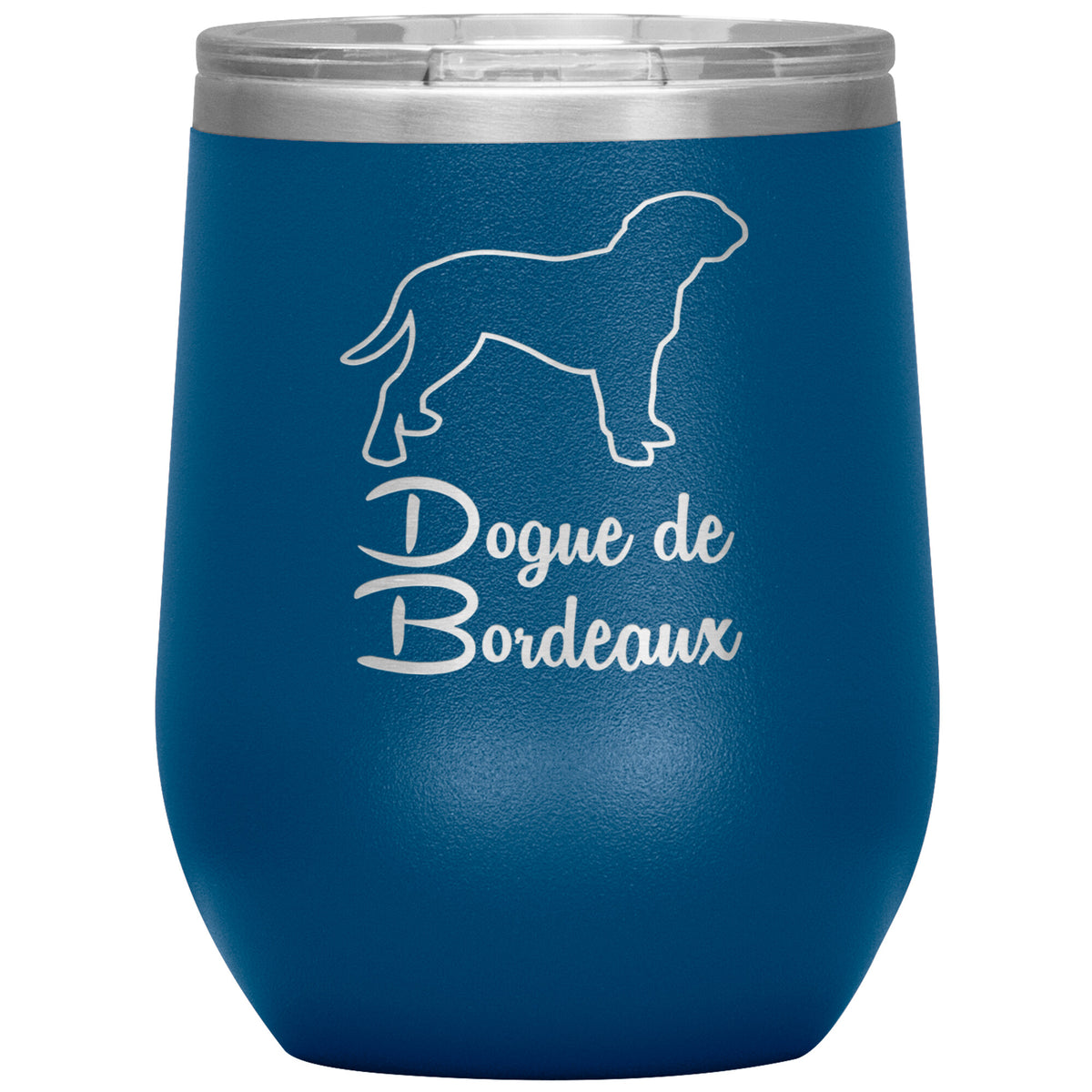 Dogue de Bordeaux Dog Outlined Silhouette 12oz Wine Insulated Tumbler