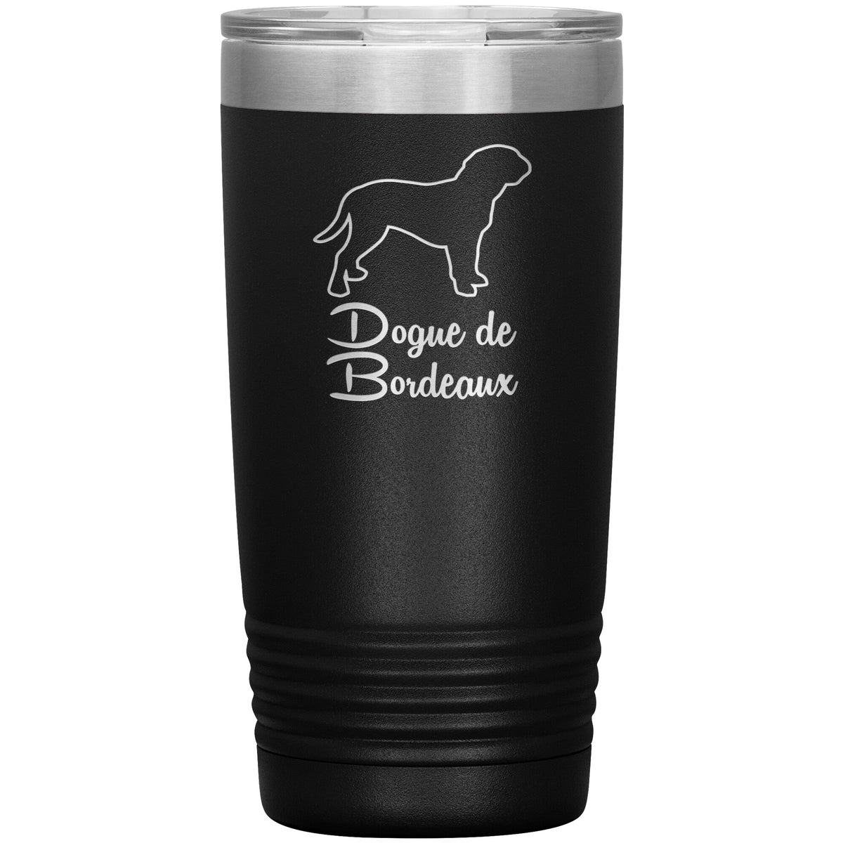 Dogue de Bordeaux Dog Outlined Silhouette 20oz Insulated Tumbler