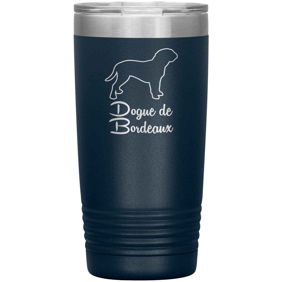 Dogue de Bordeaux Dog Outlined Silhouette 20oz Insulated Tumbler