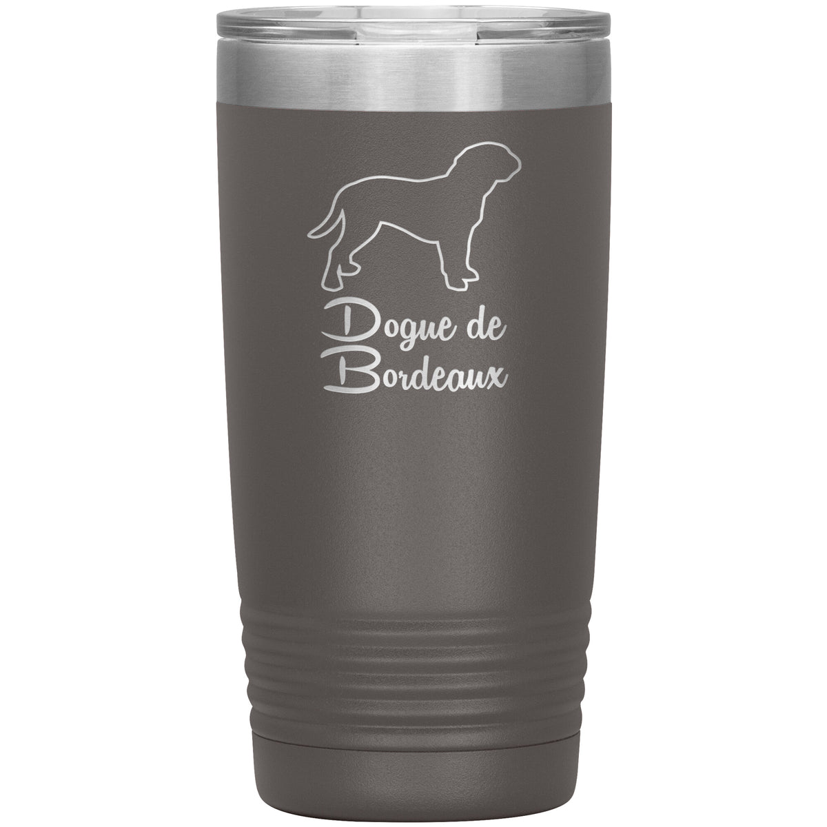Dogue de Bordeaux Dog Outlined Silhouette 20oz Insulated Tumbler