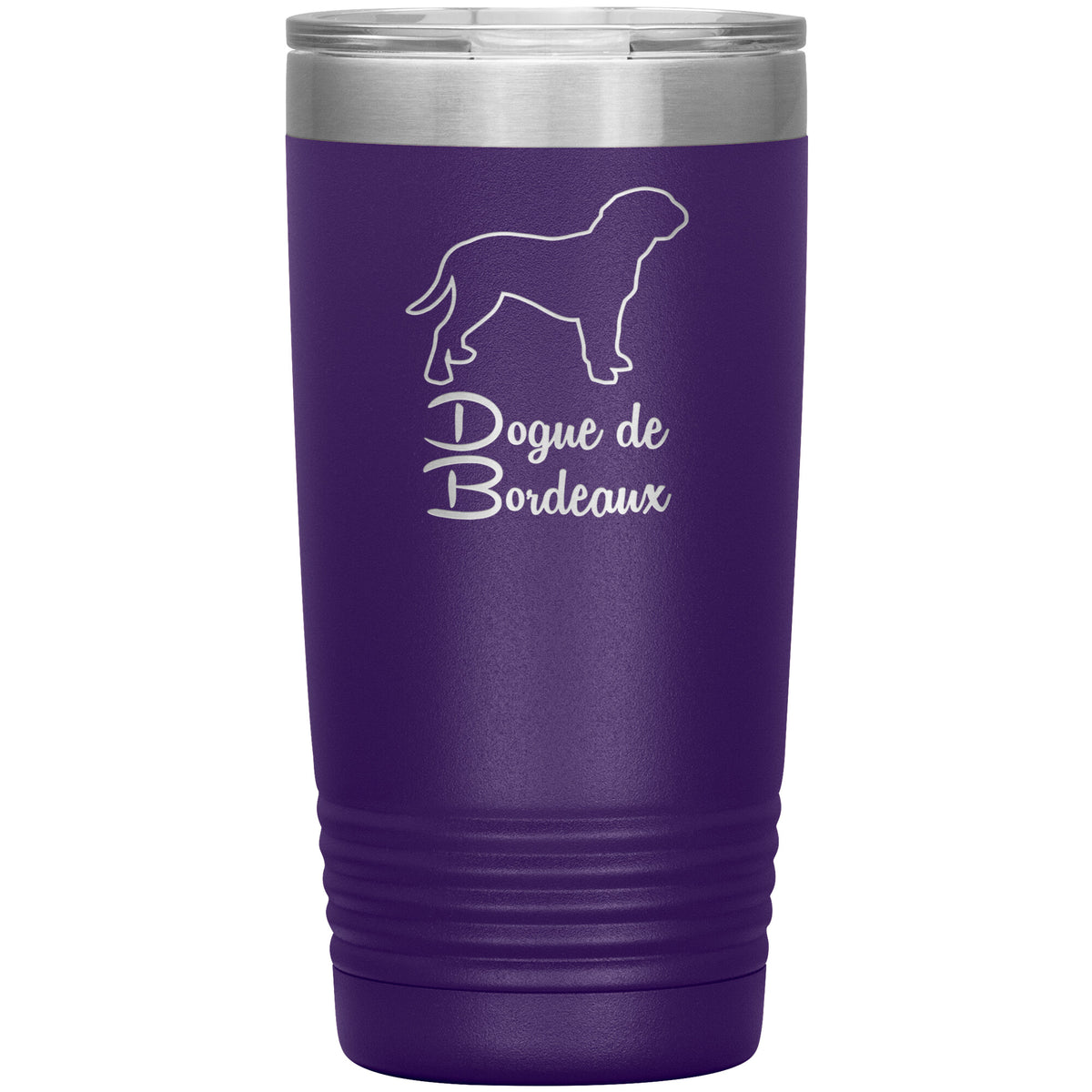Dogue de Bordeaux Dog Outlined Silhouette 20oz Insulated Tumbler