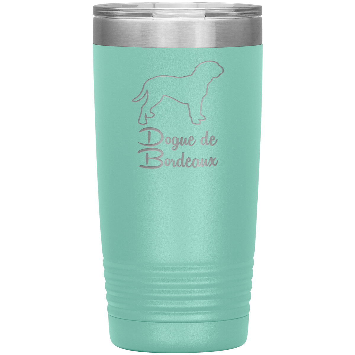 Dogue de Bordeaux Dog Outlined Silhouette 20oz Insulated Tumbler