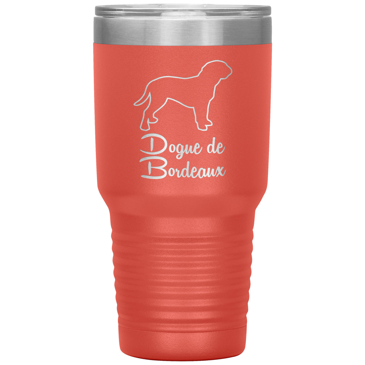 Dogue de Bordeaux Dog Outlined Silhouette 30oz Insulated Tumbler