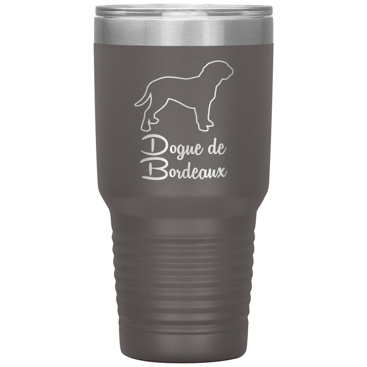Dogue de Bordeaux Dog Outlined Silhouette 30oz Insulated Tumbler
