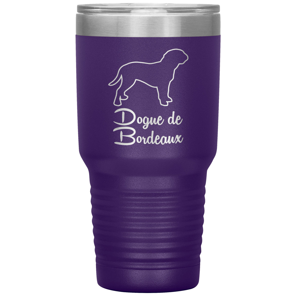 Dogue de Bordeaux Dog Outlined Silhouette 30oz Insulated Tumbler