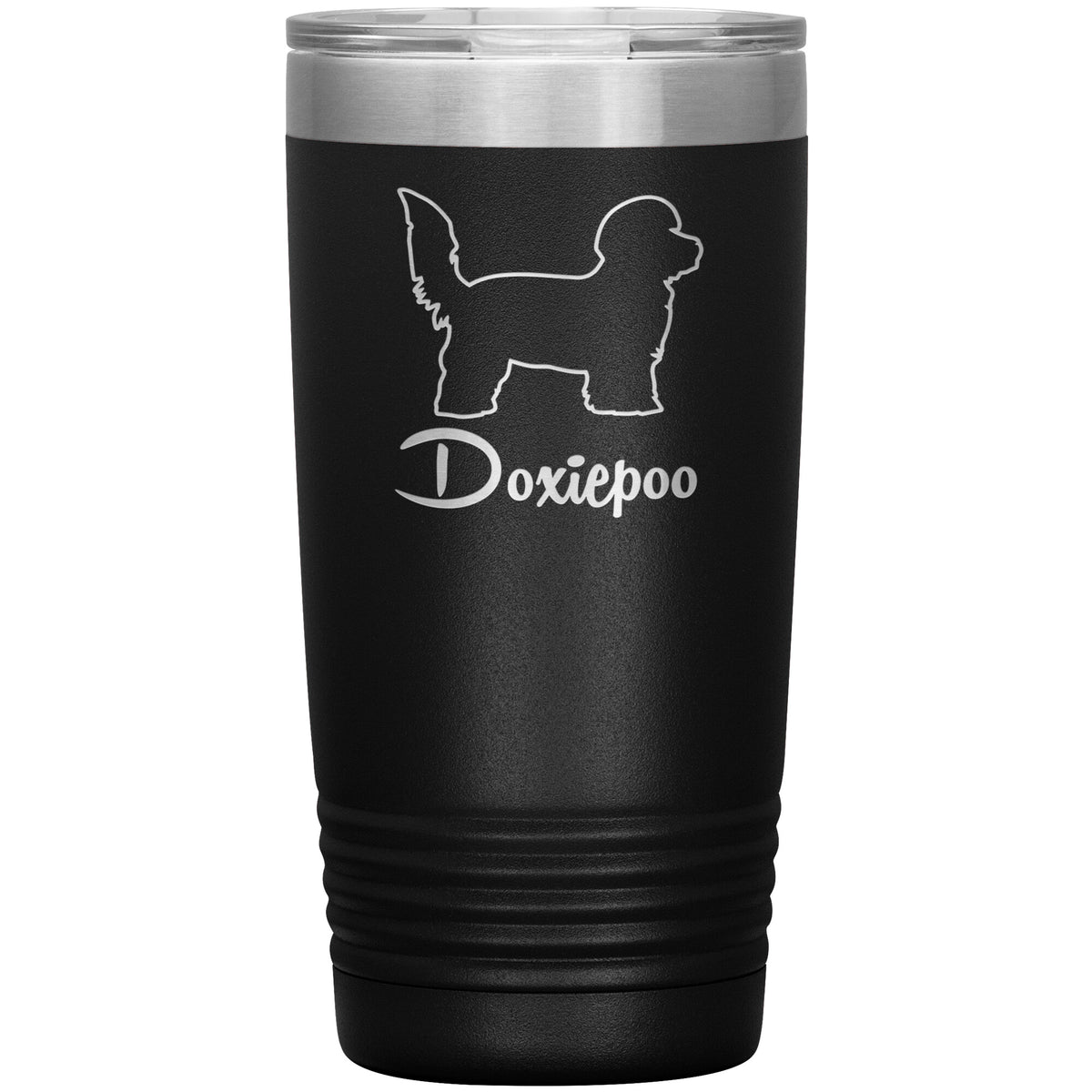 Doxiepoo Dog Outlined Silhouette 20oz Insulated Tumbler