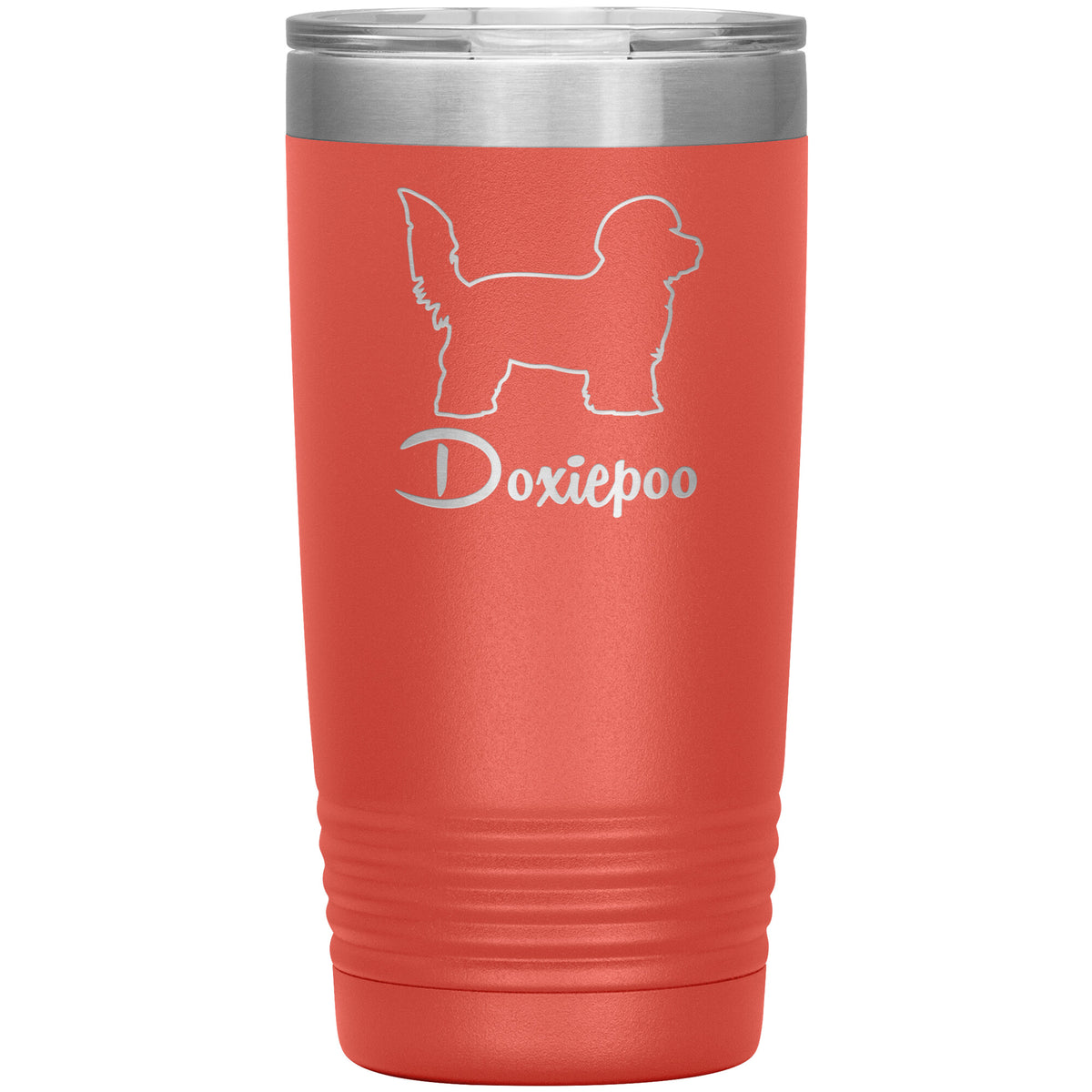Doxiepoo Dog Outlined Silhouette 20oz Insulated Tumbler
