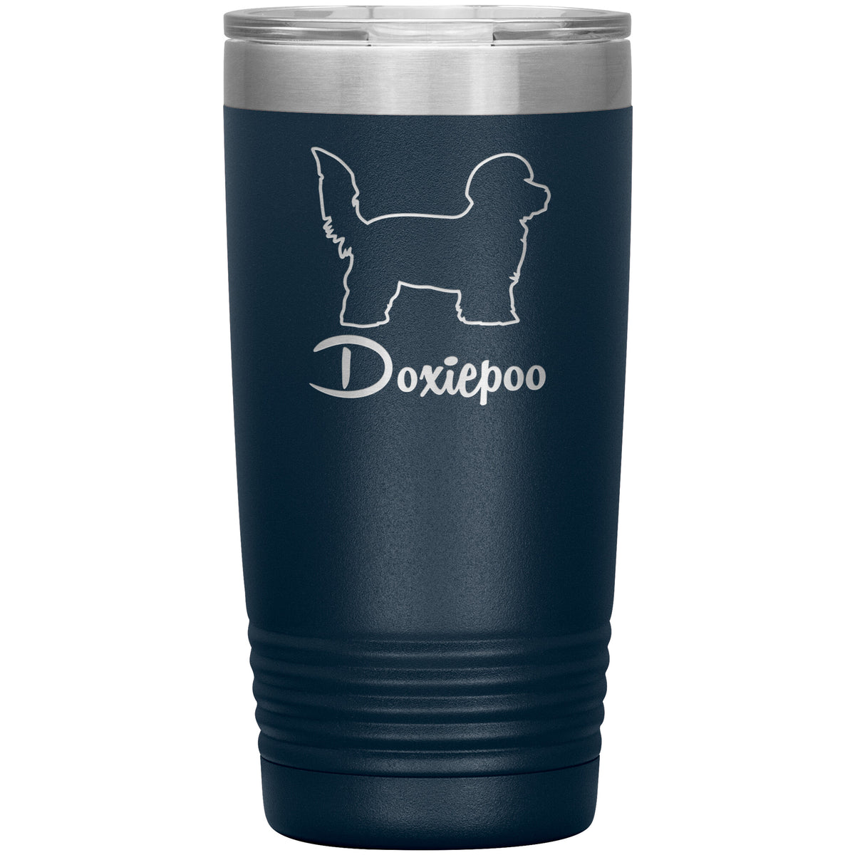 Doxiepoo Dog Outlined Silhouette 20oz Insulated Tumbler