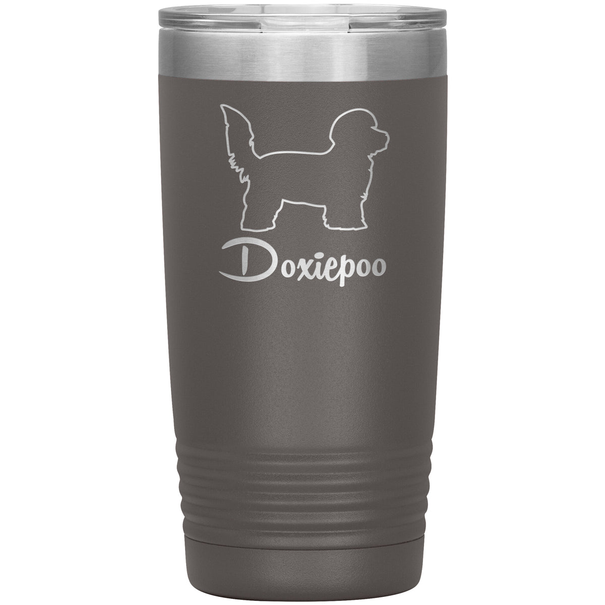 Doxiepoo Dog Outlined Silhouette 20oz Insulated Tumbler