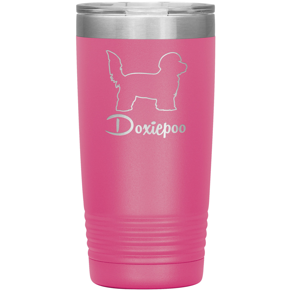 Doxiepoo Dog Outlined Silhouette 20oz Insulated Tumbler