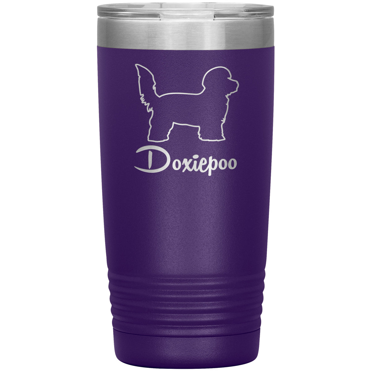 Doxiepoo Dog Outlined Silhouette 20oz Insulated Tumbler
