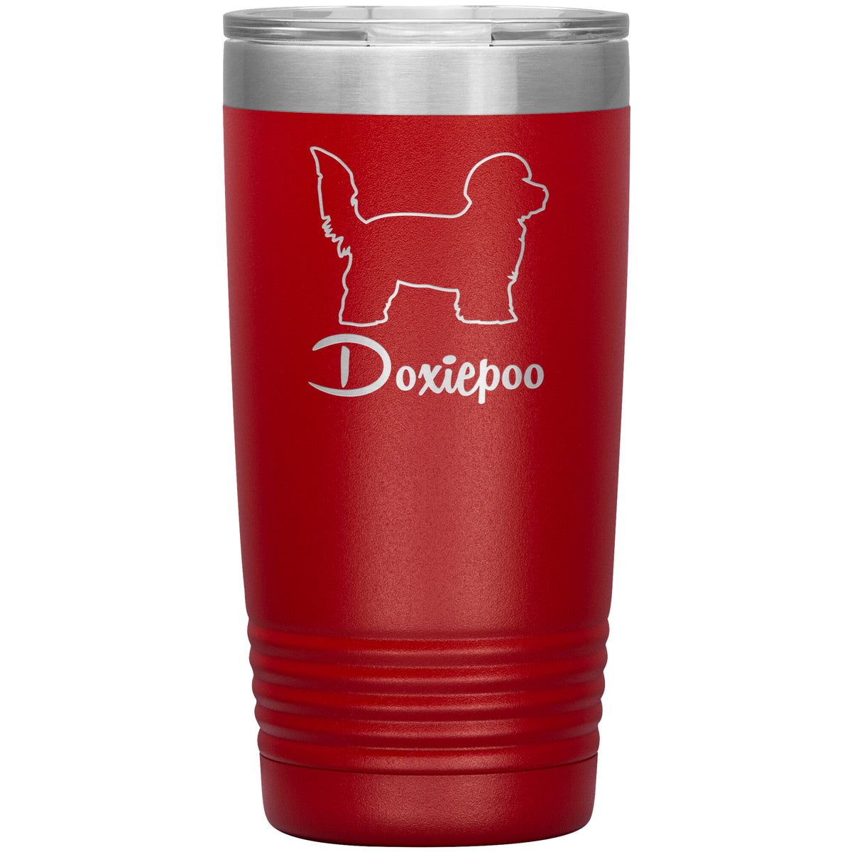 Doxiepoo Dog Outlined Silhouette 20oz Insulated Tumbler