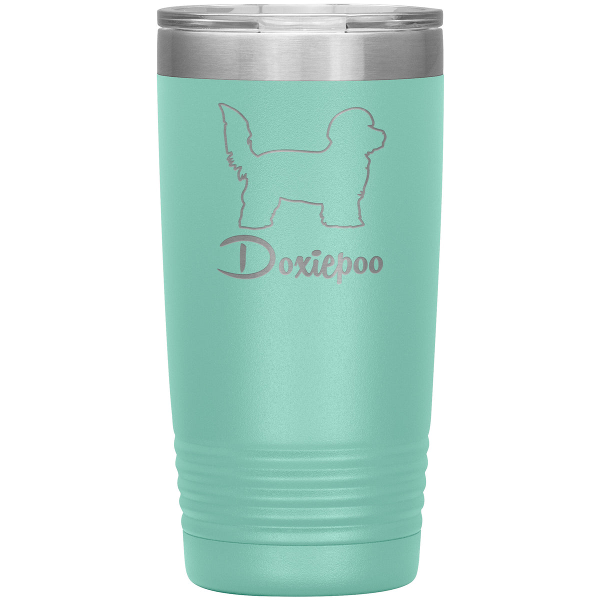 Doxiepoo Dog Outlined Silhouette 20oz Insulated Tumbler