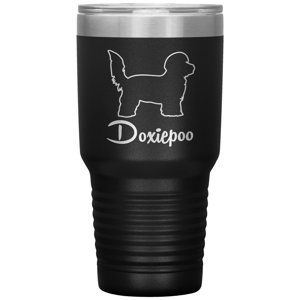 Doxiepoo Dog Outlined Silhouette 30oz Insulated Tumbler