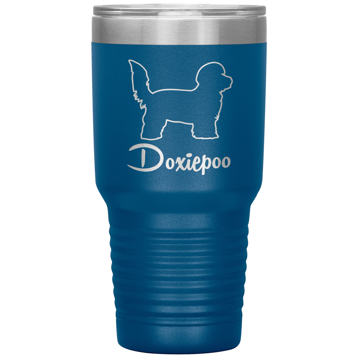 Doxiepoo Dog Outlined Silhouette 30oz Insulated Tumbler