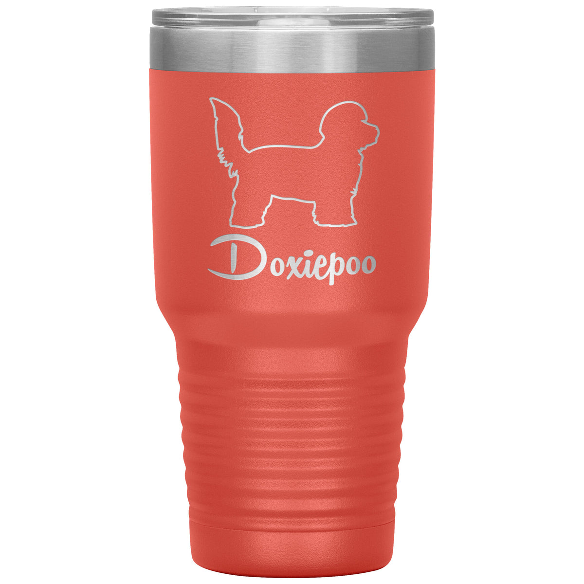 Doxiepoo Dog Outlined Silhouette 30oz Insulated Tumbler