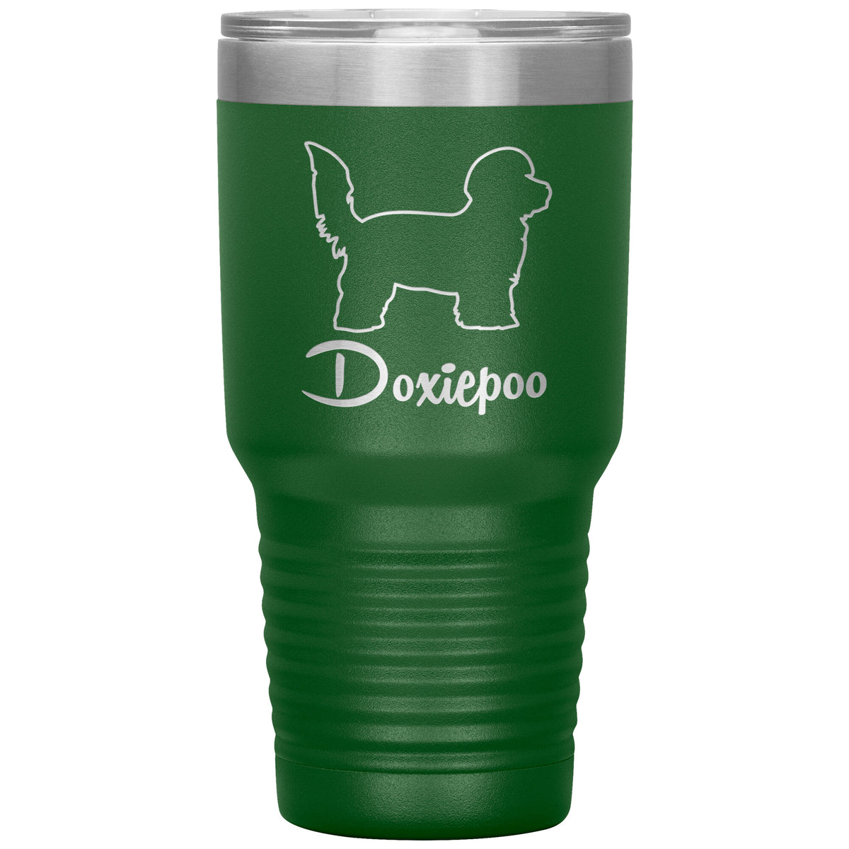 Doxiepoo Dog Outlined Silhouette 30oz Insulated Tumbler