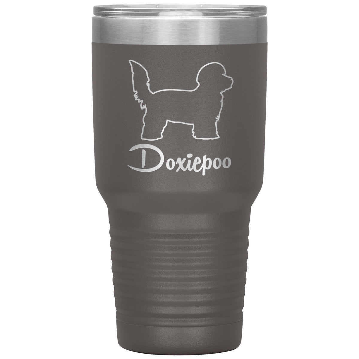 Doxiepoo Dog Outlined Silhouette 30oz Insulated Tumbler