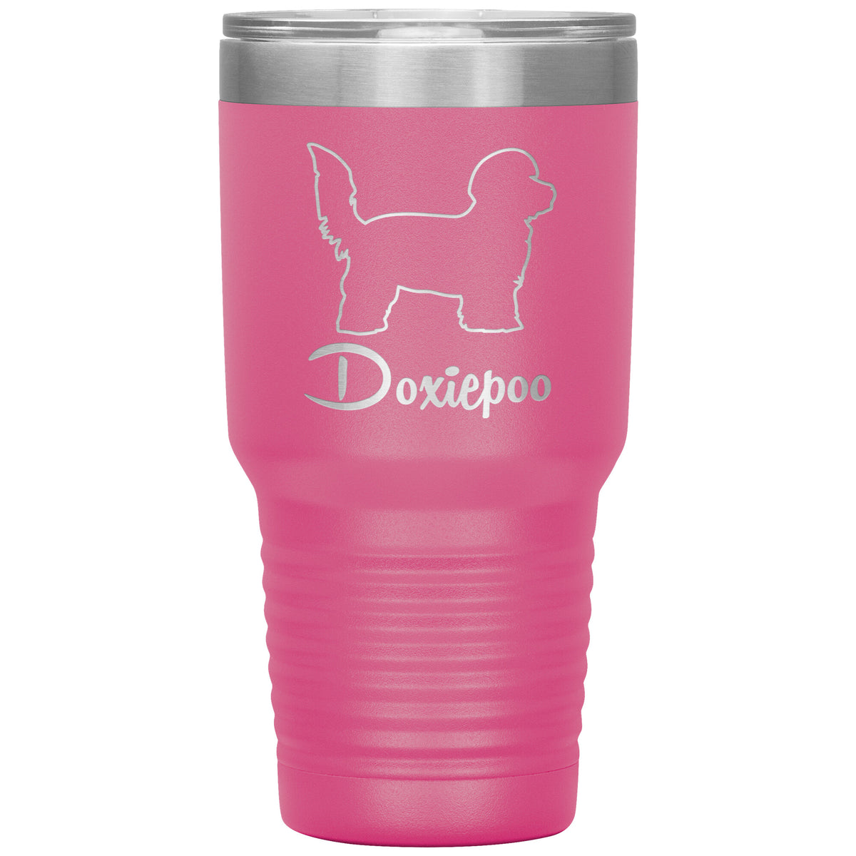 Doxiepoo Dog Outlined Silhouette 30oz Insulated Tumbler