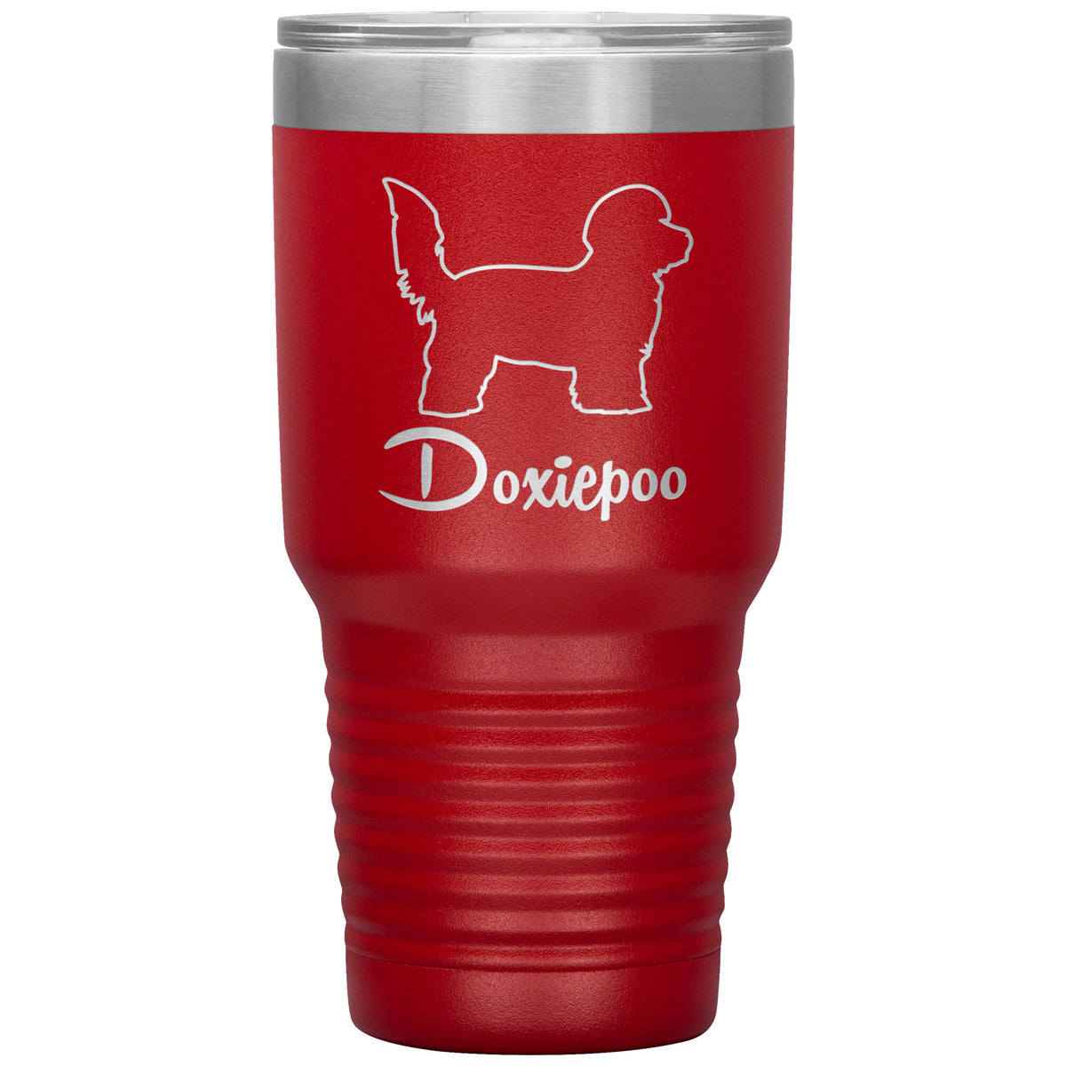 Doxiepoo Dog Outlined Silhouette 30oz Insulated Tumbler