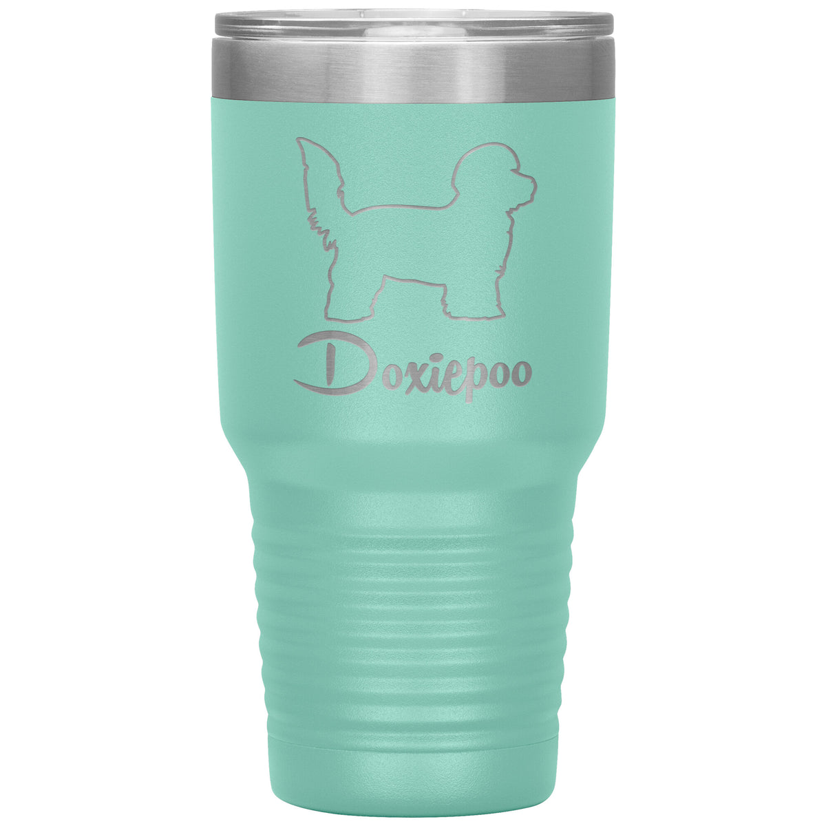 Doxiepoo Dog Outlined Silhouette 30oz Insulated Tumbler