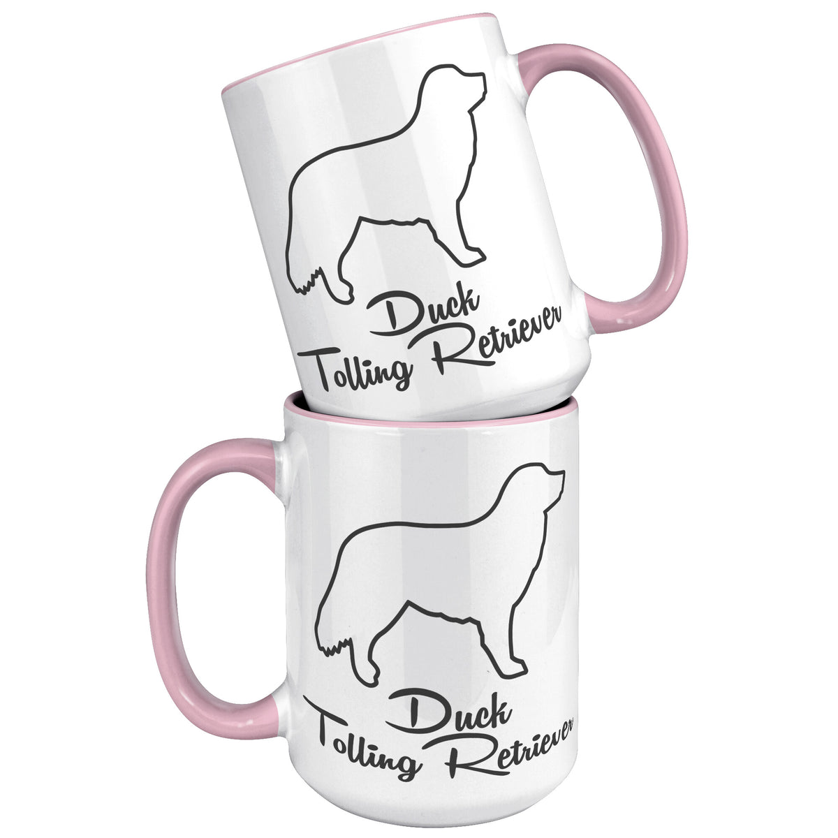 Duck Tolling Retriever Dog Outlined Silhouette 15oz Accent Mug