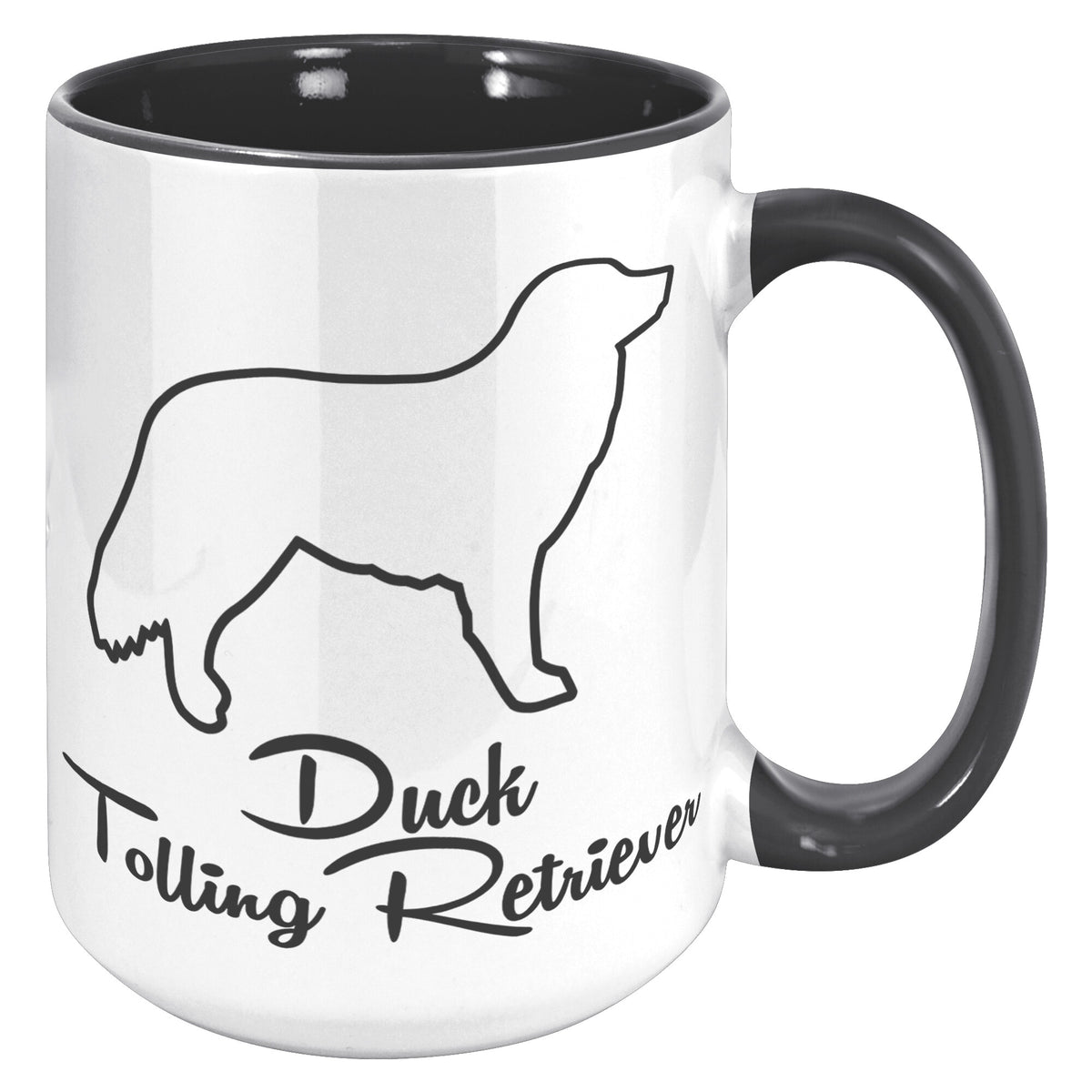 Duck Tolling Retriever Dog Outlined Silhouette 15oz Accent Mug