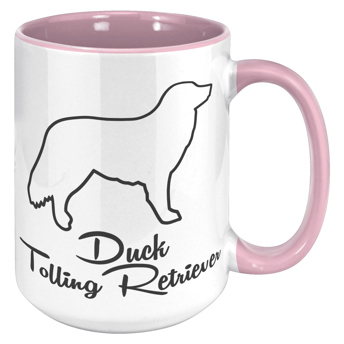Duck Tolling Retriever Dog Outlined Silhouette 15oz Accent Mug