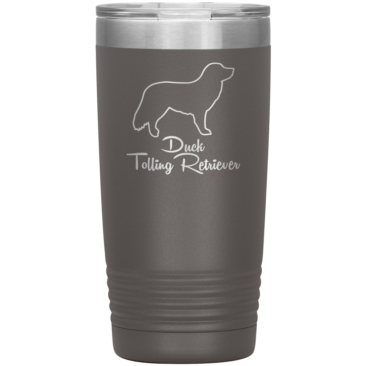 Duck Tolling Retriever Dog Outlined Silhouette 20oz Insulated Tumbler