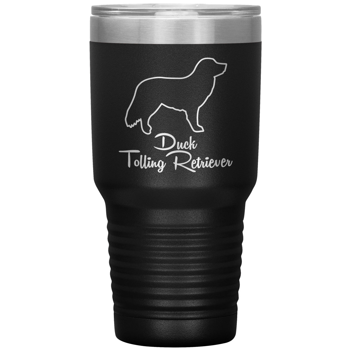 Duck Tolling Retriever Dog Outlined Silhouette 30oz Insulated Tumbler